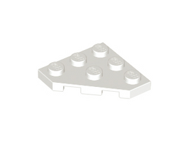 LEGO® los onderdeel Wig Plaat in kleur Wit 2450
