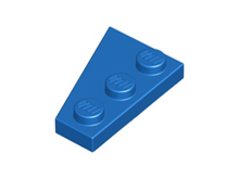 Plaatje in Gallery viewer laden, LEGO® los onderdeel Wig Plaat in kleur Blauw 43722