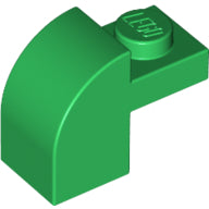 LEGO® los onderdeel Dakpan Gebogen in kleur Groen 6091