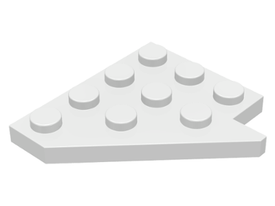 LEGO® los onderdeel Wig Plaat in kleur Wit 3936