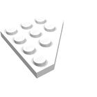 LEGO® los onderdeel Wig Plaat in kleur Wit 3936