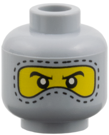 LEGO® los onderdeel Hoofd Licht Blauwachtig Grijs 3626pb0246