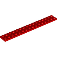 LEGO® los onderdeel Plaat Algemeen in kleur Rood 4282