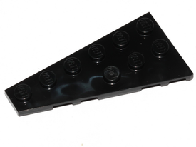 LEGO® los onderdeel Wig Plaat in kleur Zwart 54384