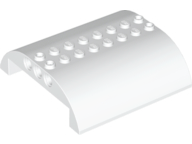 LEGO® los onderdeel Dakpan Gebogen in kleur Wit 54095
