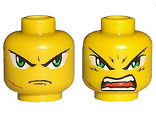 Plaatje in Gallery viewer laden, LEGO® los onderdeel Hoofd in kleur Geel 3626bpb0027