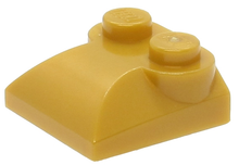 Plaatje in Gallery viewer laden, LEGO® los onderdeel Dakpan Gebogen in kleur Parel Goud 47457