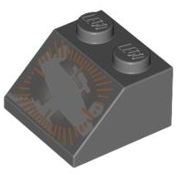 Plaatje in Gallery viewer laden, LEGO® Dakpan met Motief Donker Blauwachtig Grijs 3039pb023