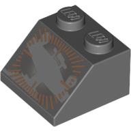 LEGO® Dakpan met Motief Donker Blauwachtig Grijs 3039pb023