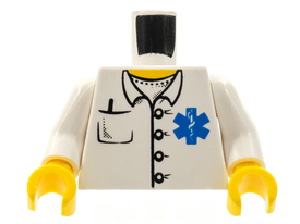 LEGO® los onderdeel Lijf met Motief Wit 973pb0409c01