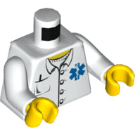 LEGO® los onderdeel Lijf met Motief Wit 973pb0409c01