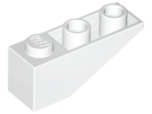 LEGO® los onderdeel Dakpan Omgekeerd in kleur Wit 4287