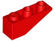 LEGO® los onderdeel Dakpan Omgekeerd in kleur Rood 4287