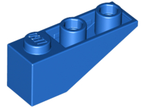 LEGO® los onderdeel Dakpan Omgekeerd in kleur Blauw 4287