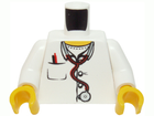 LEGO® los onderdeel Lijf met Motief Wit 973pb0408c01
