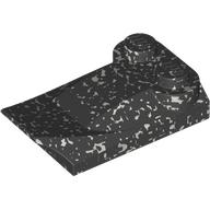 LEGO® onderdeel Dakpan Gebogen Speckle Zwart-Zilver 47456