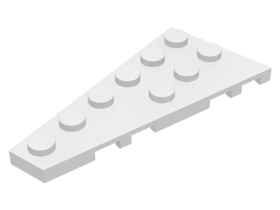 LEGO® los onderdeel Wig Plaat in kleur Wit 54384