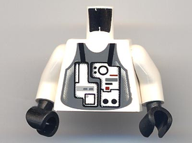 LEGO® los onderdeel Lijf met Motief Wit 973pb0404c01