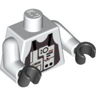 Plaatje in Gallery viewer laden, LEGO® los onderdeel Lijf met Motief Wit 973pb0404c01