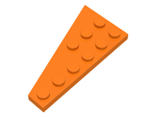 Plaatje in Gallery viewer laden, LEGO® los onderdeel Wig Plaat in kleur Oranje 54383