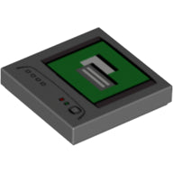 LEGO® Tegel met Motief Donker Blauwachtig Grijs 3068bpb0851