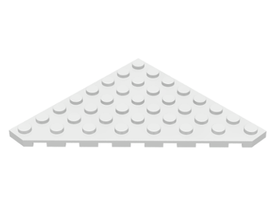 LEGO® los onderdeel Wig Plaat in kleur Wit 30504