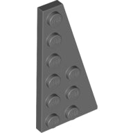 LEGO® los onderdeel Wig Plaat Donker Blauwachtig Grijs 54383