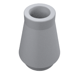 LEGO® los onderdeel Kegel in kleur Metallisch Zilver 4589
