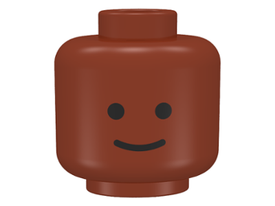 LEGO® los onderdeel Hoofd in kleur Roodachtig Bruin 3626p01