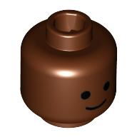 LEGO® los onderdeel Hoofd in kleur Roodachtig Bruin 3626p01