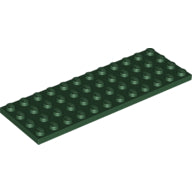 LEGO® los onderdeel Plaat Algemeen in kleur Donkergroen 3029
