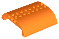Plaatje in Gallery viewer laden, LEGO® los onderdeel Dakpan Gebogen in kleur Oranje 54095