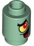 Plaatje in Gallery viewer laden, LEGO® onderdeel Steen Rond met Motief Zandgroen 3062pb001