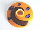 LEGO® los onderdeel Schaal met Motief Oranje 4740pb003