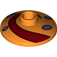 Plaatje in Gallery viewer laden, LEGO® los onderdeel Schaal met Motief Oranje 4740pb003