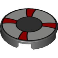 LEGO® los onderdeel Tegel Rond met Motief Zwart 4150px34