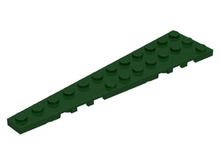Plaatje in Gallery viewer laden, LEGO® los onderdeel Wig Plaat in kleur Donkergroen 47397