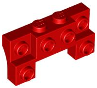 LEGO® los onderdeel Steen Aangepast in kleur Rood 52038