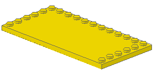 LEGO® los onderdeel Tegel Aangepast in kleur Geel 6178