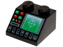 Plaatje in Gallery viewer laden, LEGO® los onderdeel Dakpan met Motief Zwart 3039pb041