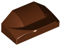 LEGO® los onderdeel Dakpan Gebogen Roodachtig Bruin 47458