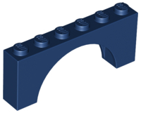 LEGO® los onderdeel Steen Boog in kleur Donkerblauw 3307