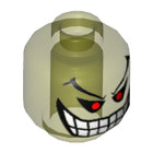 LEGO® los onderdeel Hoofd Doorzichtig Neon Groen 3626bpb0243