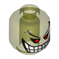 LEGO® los onderdeel Hoofd Doorzichtig Neon Groen 3626bpb0243