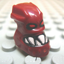 Plaatje in Gallery viewer laden, LEGO® los onderdeel Hoofd Aangepast Donkerrood x1813px1