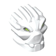 Plaatje in Gallery viewer laden, LEGO® los onderdeel Hoofd Aangepast in kleur Wit 54274pb01