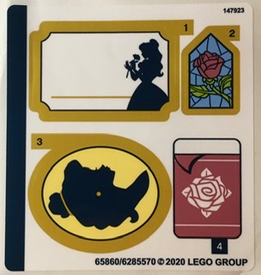 LEGO® stickervel set 43177-1 Belle's Storybook Adventures, vel 1