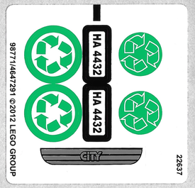 LEGO® stickervel set 4432-1 Garbage Truck