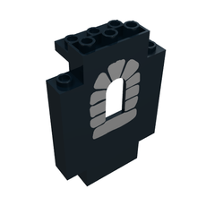 Plaatje in Gallery viewer laden, LEGO® los onderdeel Paneel met Motief in kleur Zwart 4444p04