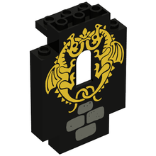 Plaatje in Gallery viewer laden, LEGO® los onderdeel Paneel met Motief Zwart 4444pb03